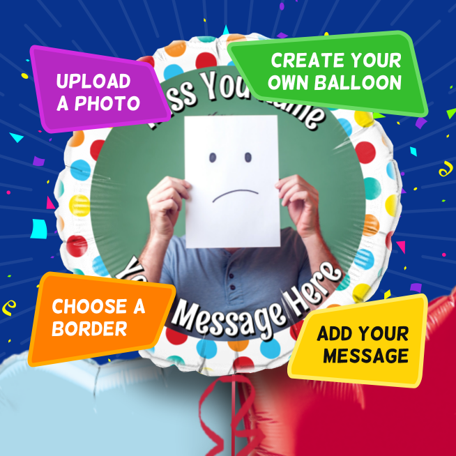 An example of a Missing You photo balloon