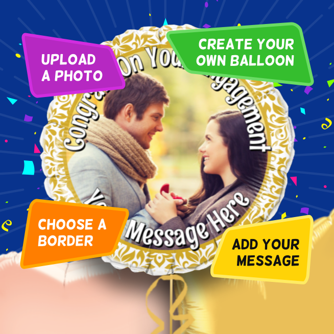 An example of a Engagement photo balloon